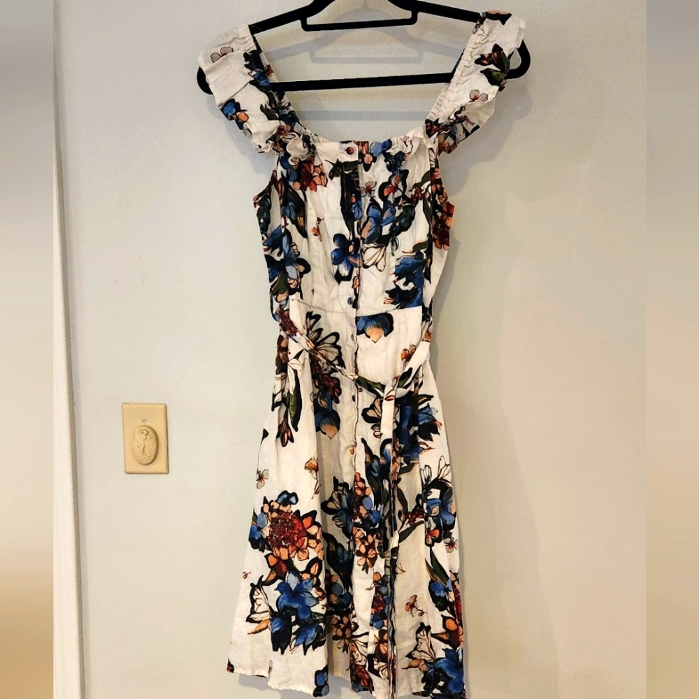 Neiman Marcus Butterfly Floral Dress